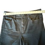 Paige  Anessa Black Coated Wide Leg Jeans High Rise Cropped Women’s Size 32 Photo 12