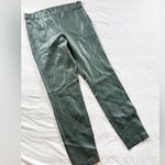 ZARA Faux Leather Pants Womens Large Green Pleated Tapered Event Casual Photo 0