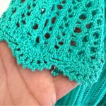 Jessica London Womens Duster Teal Crochet Short Sleeve Plus Size 26/28 Photo 4