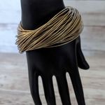 Vintage Bracelet Antique Gold Tone/Brass Tone Interlocking Statement Photo 3