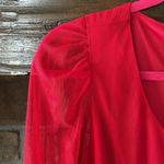 STAUD  Cherry Red Organza Mini Dress NWT Photo 2