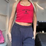 Hype & Vice san diego state university star embroidered red crop tank Photo 1