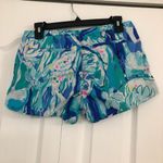 Lilly Pulitzer  womens Adie tropical vacation beachy shorts blue 0 Photo 1