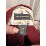 Banana Republic Factory Dark Red Stretch Cuffed Cropped Pants Women's Size 10 Photo 4