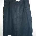 Amanda Smith  20W Lined Linen Skirt Plus Funeral in Black Photo 1