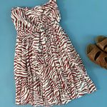 Anthropologie NWT By Together Zebra Print Strapless Mini Dress Photo 2