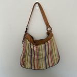 Fossil Vintage  Shoulder Bag Striped Multicolor‎ Retro Everyday Casual Photo 1