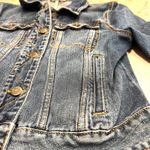 Free People Women's Denim Trucker Jacket Jean Button Down Blue Size S Photo 4