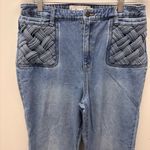 Sam Edelman Womens 31 Blue Bay Flare Trouser Jeans with lattice Pockets Photo 1