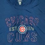 Majestic Chicago Cubs Shirt Womens Plus 2X 18 20 Graphic Logo Metallic T-shirt Top Photo 1