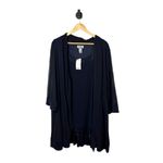 Catherines NWT  2 Piece Starburst Shimmer Tank/Cardigan Sheer Navy Size 26W Photo 1