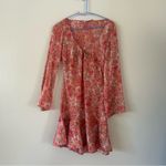 ZARA Floral Fit & Flare Blogger Favorite Pink Dress Size L Photo 1