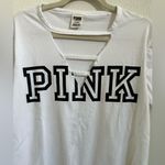 PINK - Victoria's Secret PINK Victoria’s Secret white shirt with cut out on chest Photo 1