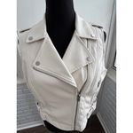 Anthropologie  Faux Leather Cropped Moto Vest Small layered gothic classic boho Photo 2