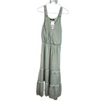 Doe & Rae  sage mint green long ruffle midi dress size Small NWT boutique dress Photo 2