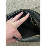 Vintage Viola Castellani Woven Slim Shoulder Bag Purse Black Photo 8