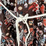 Sugar Lips Journee Floral Jazlyn Split Neck Mini Dress size 2X Rope Belt Brown Photo 6