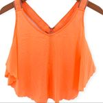 Free People  orange cropped running top XS new Photo 2