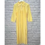 Vintage Heiress Lightweight Fleece Nightgown Size M Yellow Lace Long Sleeve New Size M Photo 1