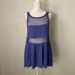 Free People indigo blue sleeveless mini dress size M Photo 1