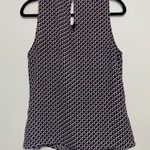 Laundry by Shelli Segal Laundry Purple Black White Sleeveless Blouse Photo 3