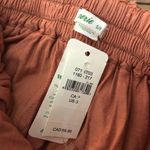 Aerie Weekend Ruffle Tiered Mini Skirt Orange French Terry 100% Cotton Pull On S Photo 2