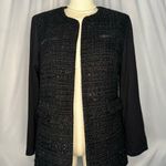 Chico's Metallic Mix Tweed Open Front Blazer (813) Photo 0