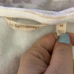 Soft Surroundings  Fleece Half Zip Sweater XS Beige Floral Long Sleeve V Neck Photo 5