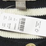 J.Crew NWT Emilie Sweater Lady Jacket in Black Ivory Stripe Knit Cardigan L Photo 2