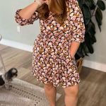 Nine West Fall Floral Dress | Balloon sleeve | Pockets | Size Medium Photo 3