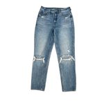 American Eagle Mom Jean Comfort Stretch Waistband Ripped Knees Denim High Rise 4 Photo 1