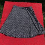 Amanda Smith  Skirt Size Medium  Black‎ White Polka Dots Flared Vintage Spring Photo 3