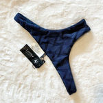 NWT Tavik Navy Ali Mini Swim Bottom Textured Chevron Photo 2