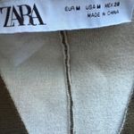 ZARA  Olive Green V Neck Drop Shoulder Oversized Knit Sweater dress Women's M Photo 5