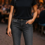 Polo Jeans Co Gray Wash Button Pocket Jeans Size 8 Photo 0