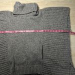 Athleta  Turtleneck Poncho Gray Wool Blend Knit Pullover Top S/M Photo 6