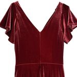Revelry Gwen‎ Velvet Bridesmaid Maxi Dress Burgundy #610 Formal Womens Size 10 Purple Photo 9