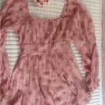 Floral Pink Long Sleeve Dress Size M Photo 1