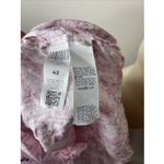 120% LINO Pink White Floral Longsleeve Linen Tunic Shirt Sz 42 Photo 8