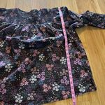 Summersalt  Dark Floral Smocked Cotton Blouse Top Sz XL Photo 4