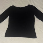 August Silk  Black Knit Top Photo 0