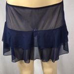 Zuliana Size Medium Blue Mesh Ruffle Skirt. Made In USA. New With Tag. Photo 0