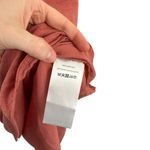 Anthropologie  Puff Sleeve Wrap Mini Dress Linen Blend Rose Pink Womens Size 8 Photo 5