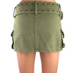 Princess Polly  Green High Waisted Belted Mini Cargo Straight Pencil Skirt Sz 2 Photo 2