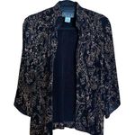Alex Evenings Cardigan Sweater Womens Small Black Gold Embellished Sparkle Photo 0