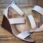 Steve Madden  Karey Open Toe Leather Wedge Sandals in Beige Tan women's size 10 Photo 0