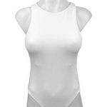 ZARA Women's White Crew Neck Sleeveless Stretchable One Piece Bodysuit Top Sz S Photo 0