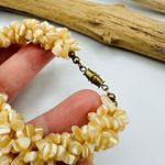 Vintage Mother of Pearl Shell Beaded Necklace Photo 5