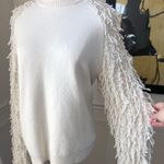 Bershka Shaggy Sleeve Sweater Ivory Small S Photo 6