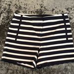 Anne Klein  Navy/White Striped Scalloped Hem Shorts 5" Inseam Size 6 Photo 0
